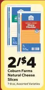 Save a Lot Coburn Farms Natural Cheese Slices offer