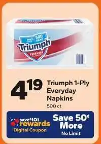 Save a Lot Triumph 1-Ply Everyday Napkins offer