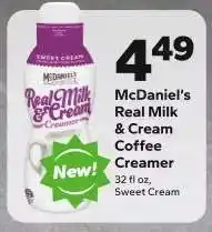 Save a Lot McDaniel's Real Milk & Cream Coffee Creamer offer