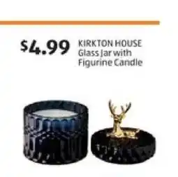 Aldi KIRKTON HOUSE Glass Jar with Figurine Candle offer