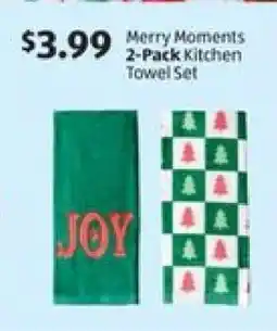 Aldi Merry Moments 2-Pack Kitchen Towel Set offer