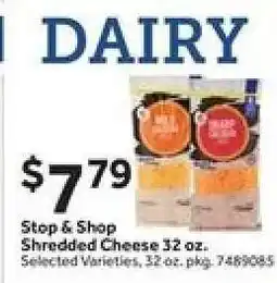 Stop&Shop Stop & Shop Shredded Cheese 32 oz offer
