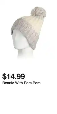 TJ Maxx Beanie With Pom Pom offer