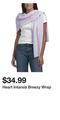 TJ Maxx Heart Intarsia Breezy Wrap offer