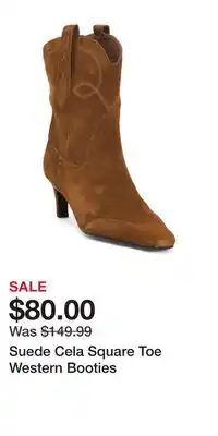 TJ Maxx Suede Cela Square Toe Western Booties offer