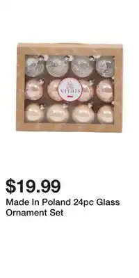 TJ Maxx Made In Poland 24pc Glass Ornament Set offer