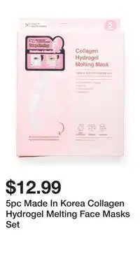 TJ Maxx 5pc Made In Korea Collagen Hydrogel Melting Face Masks Set offer