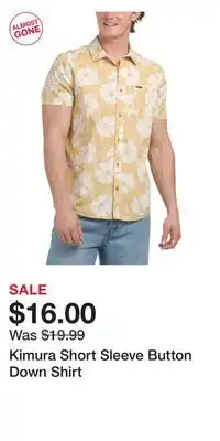 TJ Maxx Kimura Short Sleeve Button Down Shirt offer