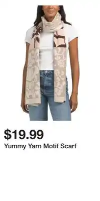 TJ Maxx Yummy Yarn Motif Scarf offer
