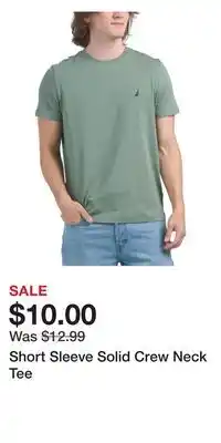 TJ Maxx Short Sleeve Solid Crew Neck Tee offer