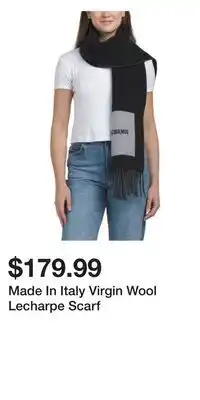 TJ Maxx Made In Italy Virgin Wool Lecharpe Scarf offer
