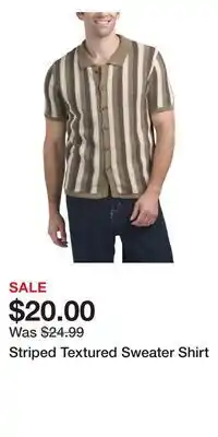 TJ Maxx Striped Textured Sweater Shirt offer