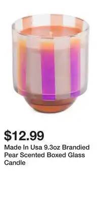 TJ Maxx Made In Usa 9.3oz Brandied Pear Scented Boxed Glass Candle offer