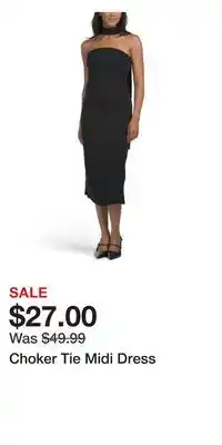 TJ Maxx Choker Tie Midi Dress offer