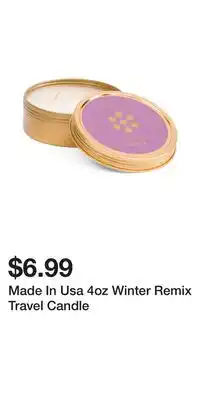 TJ Maxx Made In Usa 4oz Winter Remix Travel Candle offer