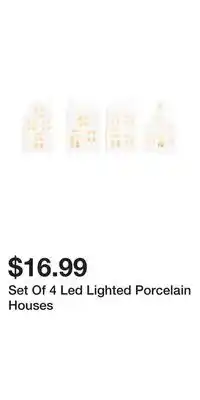 TJ Maxx Set Of 4 Led Lighted Porcelain Houses offer
