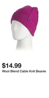 TJ Maxx Wool Blend Cable Knit Beanie offer