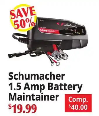 Ocean State Job Lot Schumacher 1.5 Amp Battery Maintainer offer