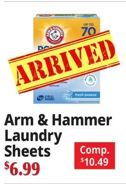 Ocean State Job Lot Arm & Hammer Laundry Sheets offer