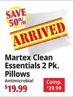 Ocean State Job Lot Martex Clean Essentials 2 Pk. Pillows offer