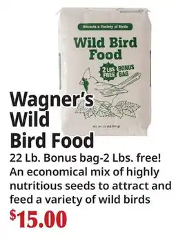 Ocean State Job Lot Wagner's Wild Bird Food offer