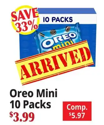 Ocean State Job Lot Oreo Mini 10 Packs offer