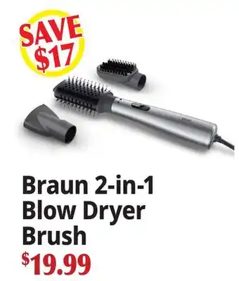 Ocean State Job Lot Braun 2-in-1 Blow Dryer Brush offer