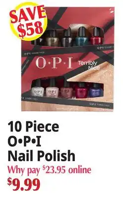 Ocean State Job Lot 10 Piece O•P•I Nail Polish offer