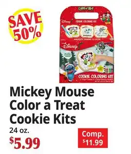 Ocean State Job Lot Mickey Mouse Color a Treat Cookie Kits offer