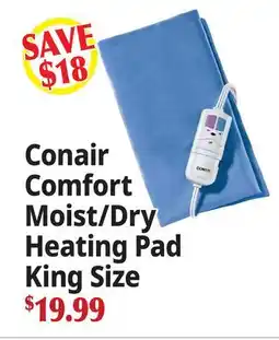 Ocean State Job Lot Conair Comfort Moist/Dry Heating Pad King Size offer