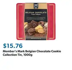 Sam's Club Member's Mark Belgian Chocolate Cookie Collection Tin, 1000g offer