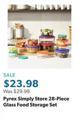 Sam's Club Pyrex Simply Store 28-Piece Glass Food Storage Set offer