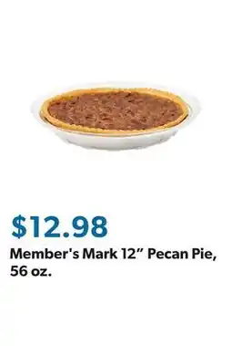 Sam's Club Member's Mark 12 Pecan Pie, 56 oz offer