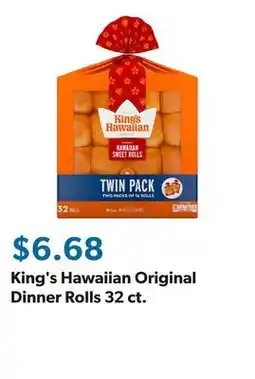 Sam's Club King's Hawaiian Original Dinner Rolls 32 ct offer