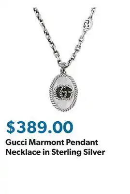Sam's Club Gucci Marmont Pendant Necklace in Sterling Silver offer