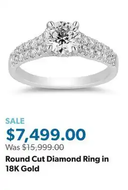 Sam's Club Round Cut Diamond Ring in 18K Gold offer