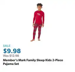 Sam's Club Member's Mark Family Sleep Kids 2-Piece Pajama Set offer