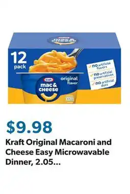 Sam's Club Kraft Original Macaroni and Cheese Easy Microwavable Dinner, 2.05 oz., 12 pk offer