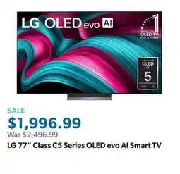 Sam's Club LG 77 Class C5 Series OLED evo AI Smart TV offer