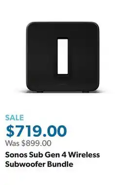Sam's Club Sonos Sub Gen 4 Wireless Subwoofer Bundle offer