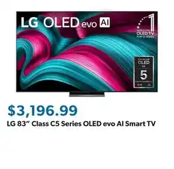 Sam's Club LG 83 Class C5 Series OLED evo AI Smart TV offer