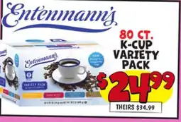 Ollie's ENTENMANN'S 80 CT. K-CUP VARIETY PACK offer