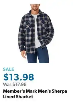Sam's Club Member's Mark Men's Sherpa Lined Shacket offer