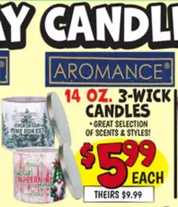 Ollie's 14 OZ. 3-WICK CANDLES offer