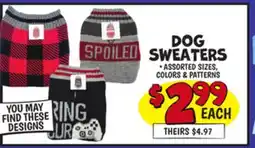 Ollie's DOG SWEATERS offer