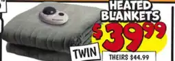 Ollie's TWIN HEATED BLANKETS offer