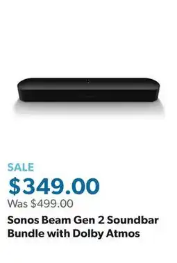 Sam's Club Sonos Beam Gen 2 Soundbar Bundle with Dolby Atmos offer