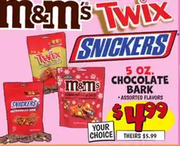 Ollie's 5 OZ. CHOCOLATE BARK offer