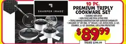 Ollie's SHARPER IMAGE 10 PC. PREMIUM TRIPLY COOKWARE SET offer