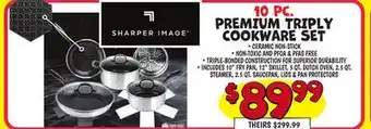 Ollie's SHARPER IMAGE 10 PC. PREMIUM TRIPLY COOKWARE SET offer